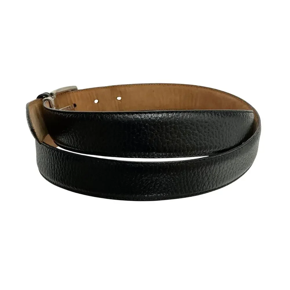Hugo Boss Italy Germany Black Genuine Leather Dress Belt Men’s Size 34